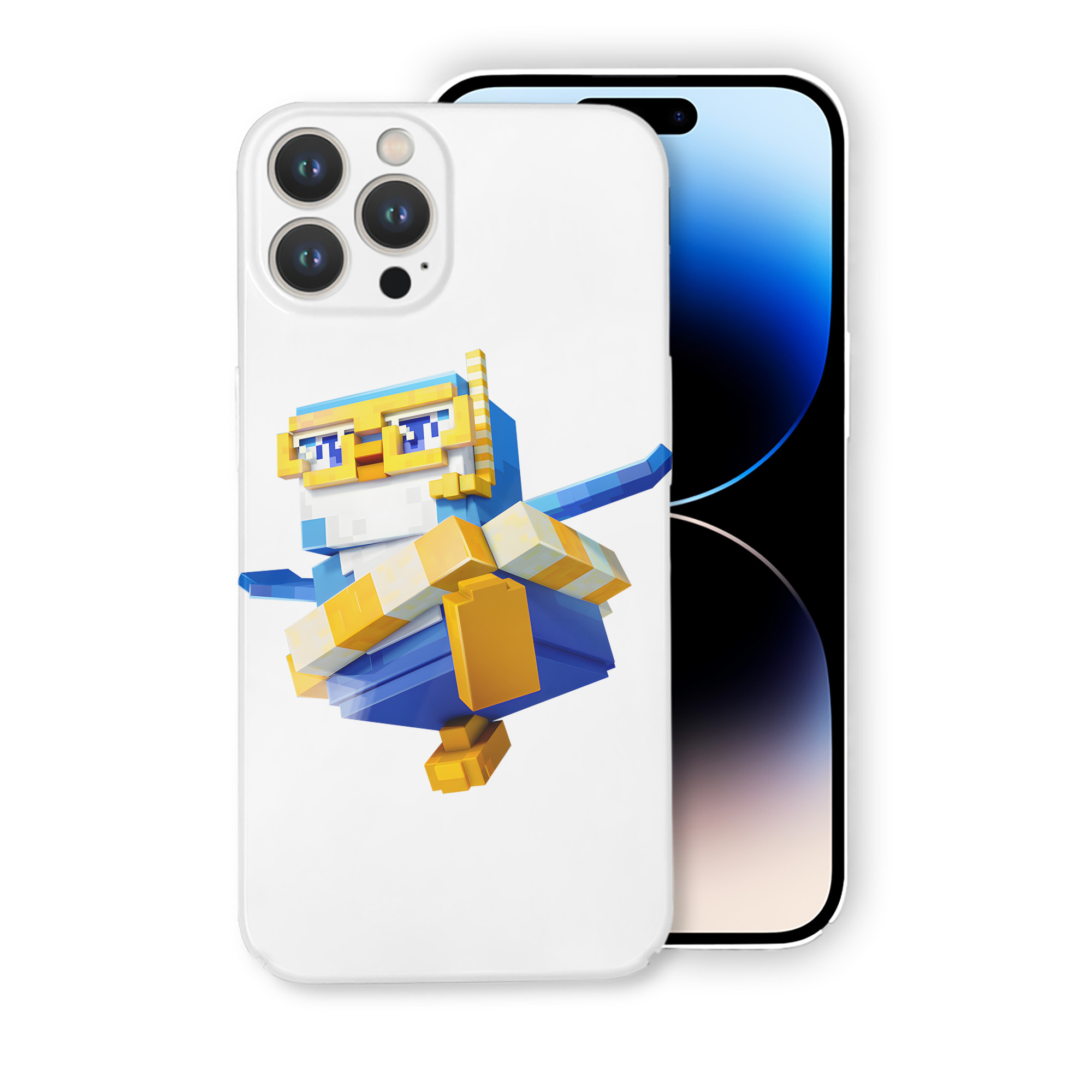 （画像用） マインクラフト ブロックの世界 Minecraft MC Block world 【iPhone 14シリーズ対応】ハードケース